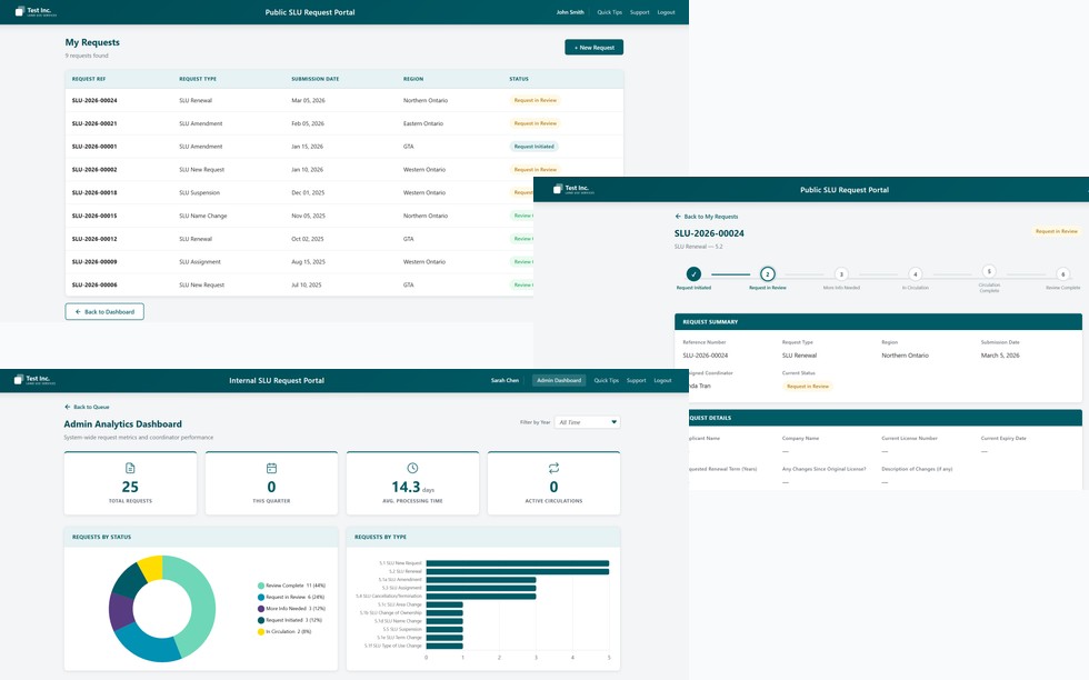 Public Intake Module screenshots